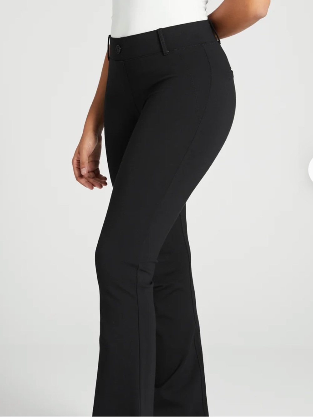 Betabrand Black Boot Cut Travel Pant